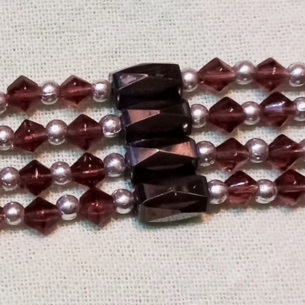 ⚡FINAL SALE⚡ Magnetic Hematite & Crystal Beads Wrap Necklace/Bracelet/Anklet - Picture 2 of 5